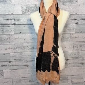 Orange & Black Tie Dye Scarf